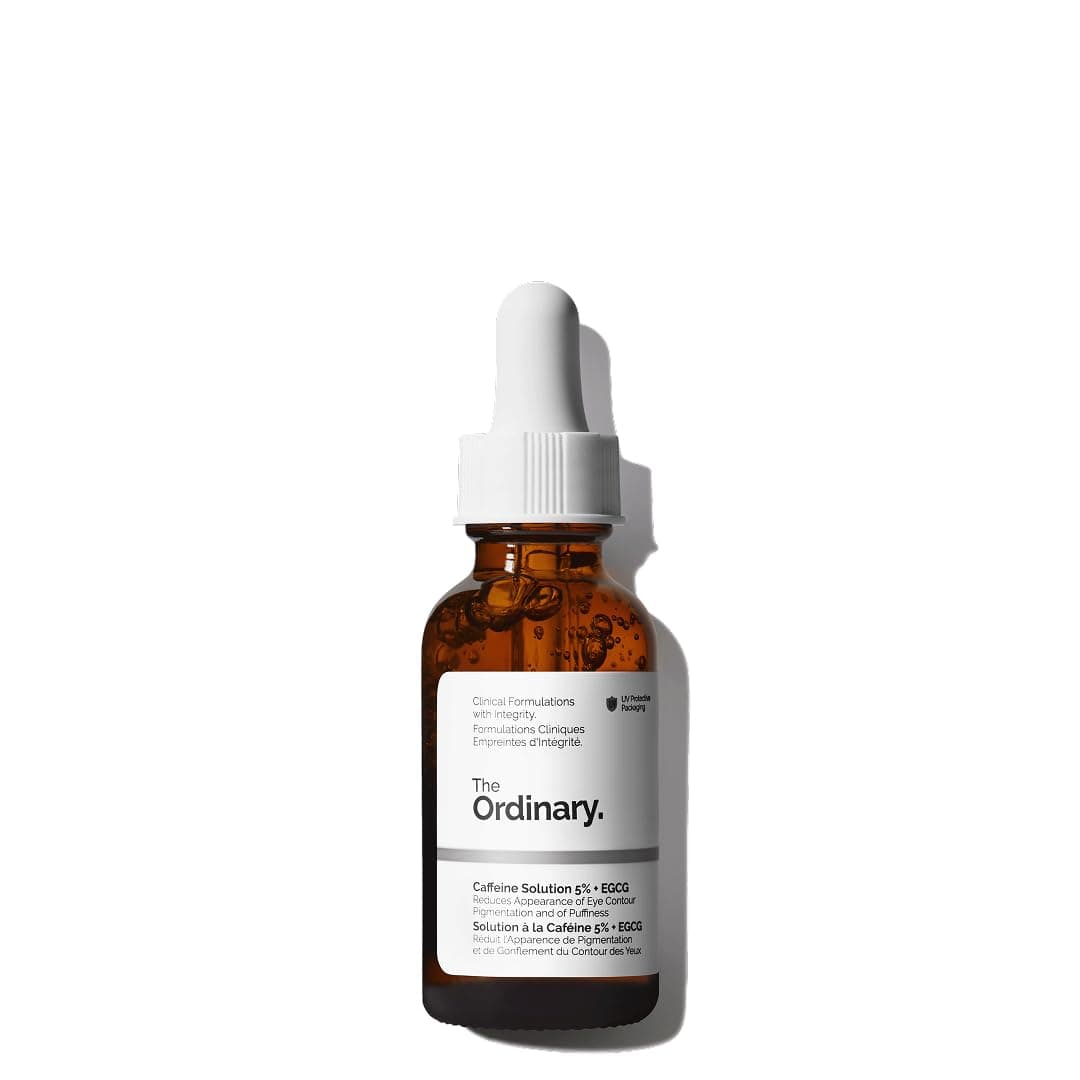 The Ordinary Caffeine Solution 5% + EGCG, Depuffing Eye Serum for Dark Circles and Tired Eyes, 30ml