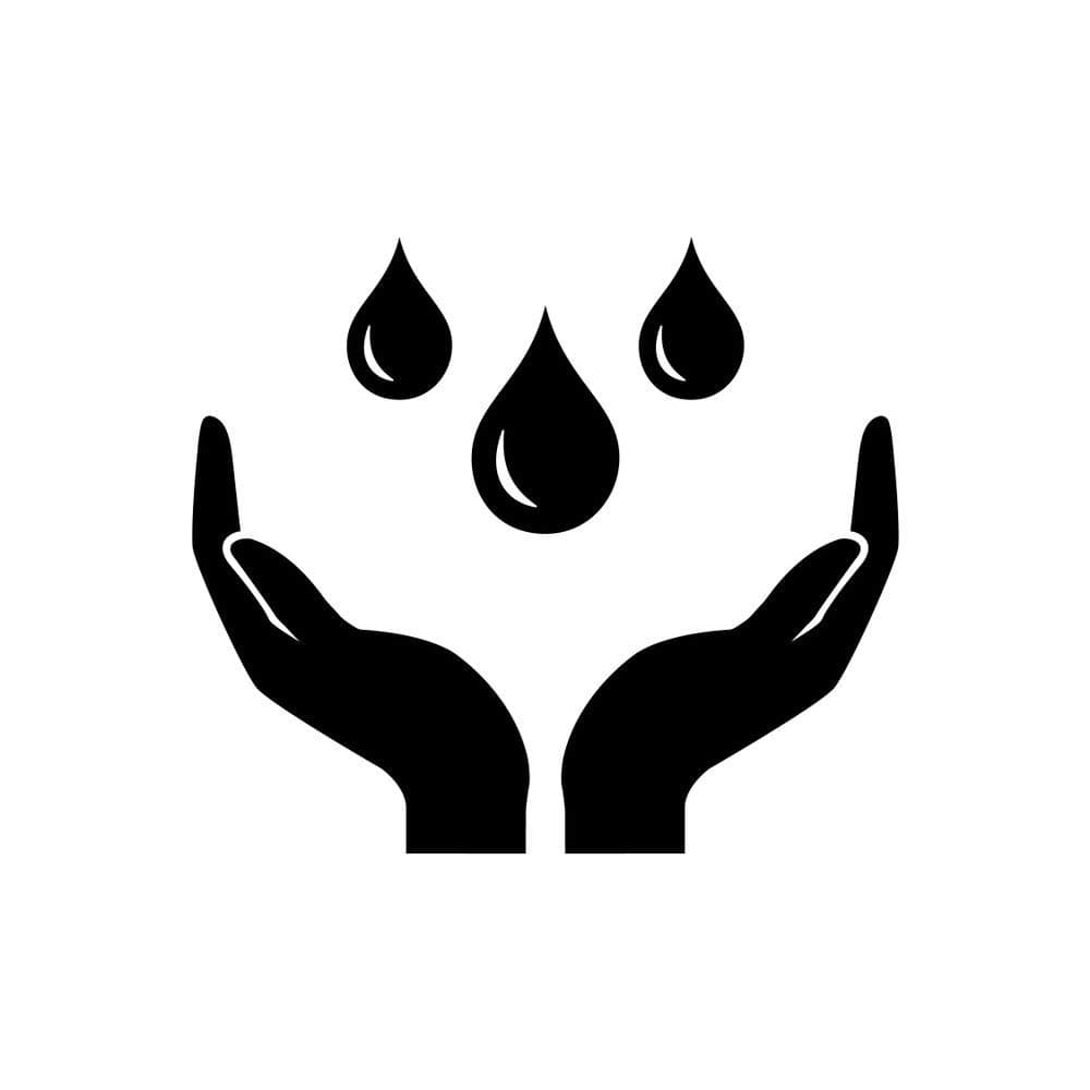 5 Acehand holding drop sticker poster|save water|save environment