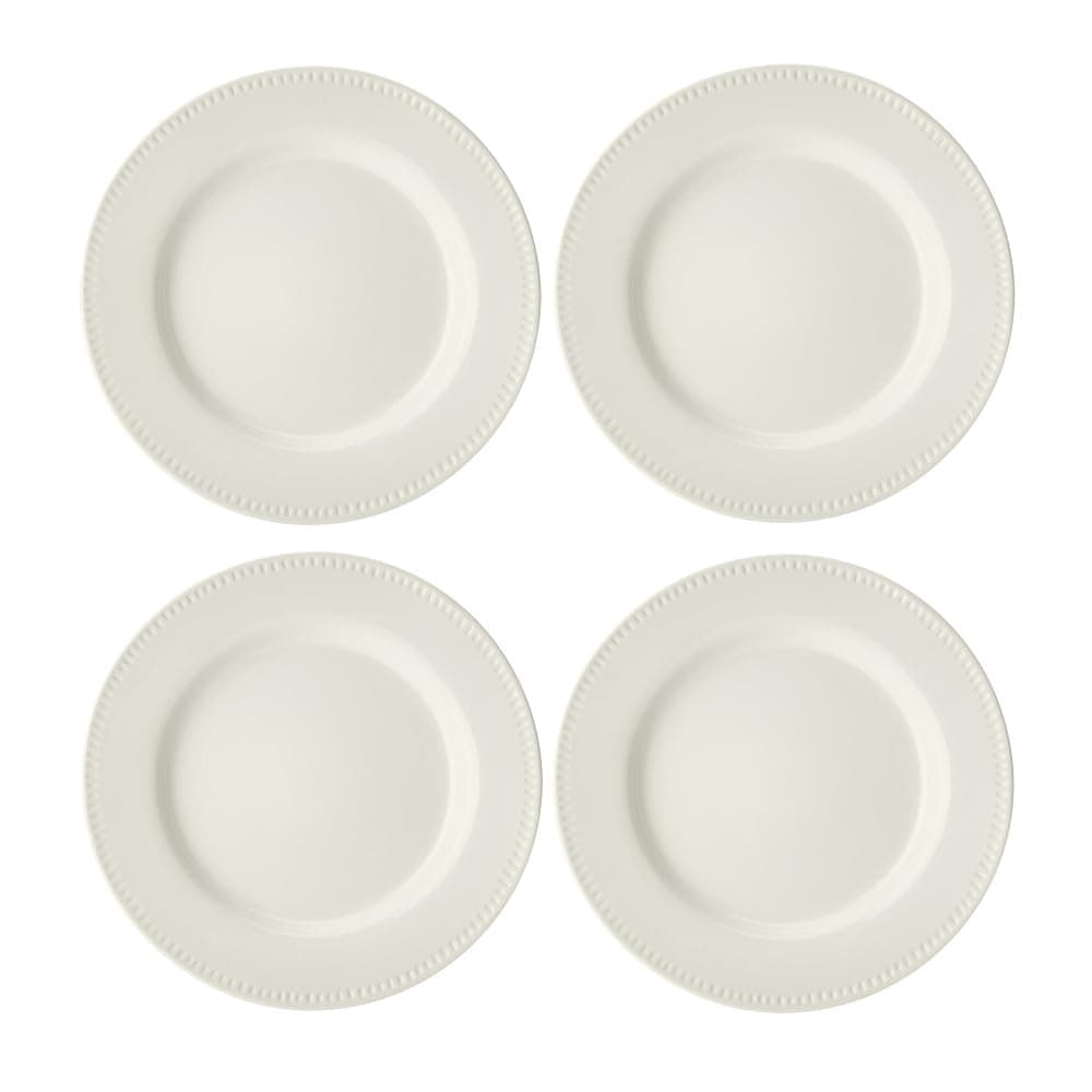 MIKASA Cranborne 4pc Stoneware Dinner Plate Set, 27cm, Gift Boxed
