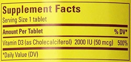 Nature Made D3 2000 IU Tablets 220 ea (Pack of 4)