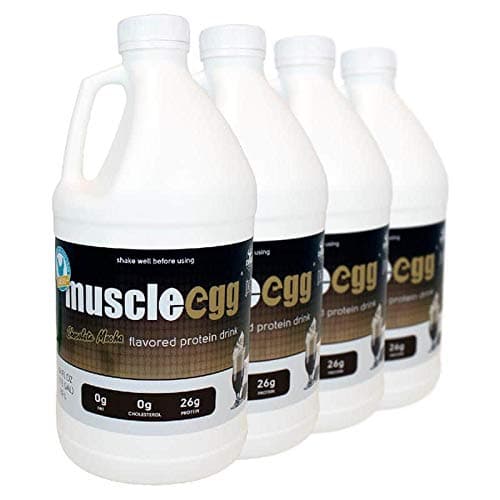 4 Half-Gallons Chocolate Mocha MuscleEgg Liquid Egg Whites (Cage-Free)