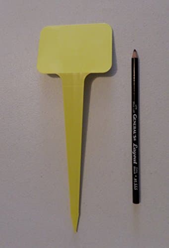 100 Qty 10" x 3 1/2" EASY READ TILT HEAVY DUTY YELLOW PLASTIC PLANT T STAKE LABELS INCH EZ