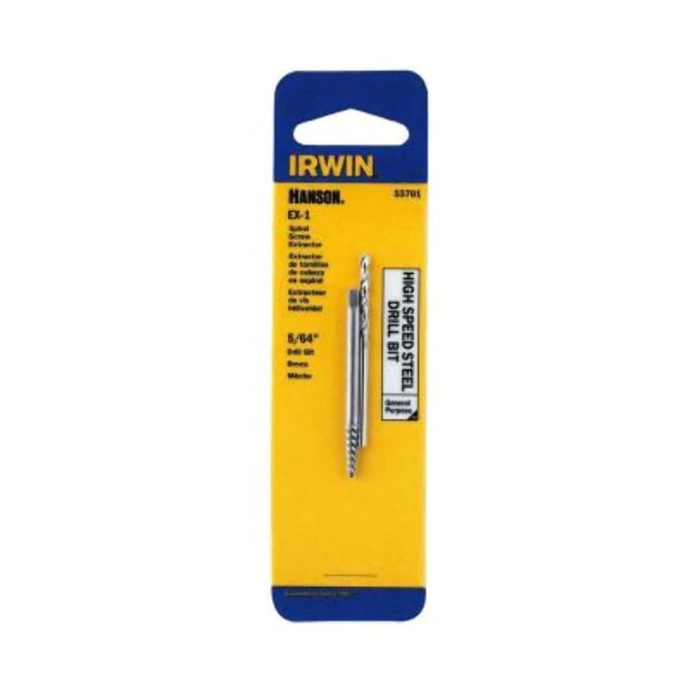 Irwin Hanson 53701 5/64" Spiral Screw Extractor & Drill Bit Set