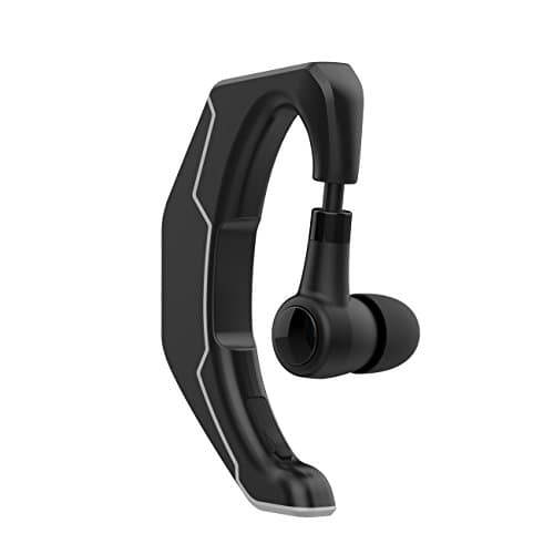 Bluetooth Headset,KONCEN Hands Free Wireless Comfortable Lightweight Small Earpiece Headphones with Microphone Nice for Driving (Grey/Black)