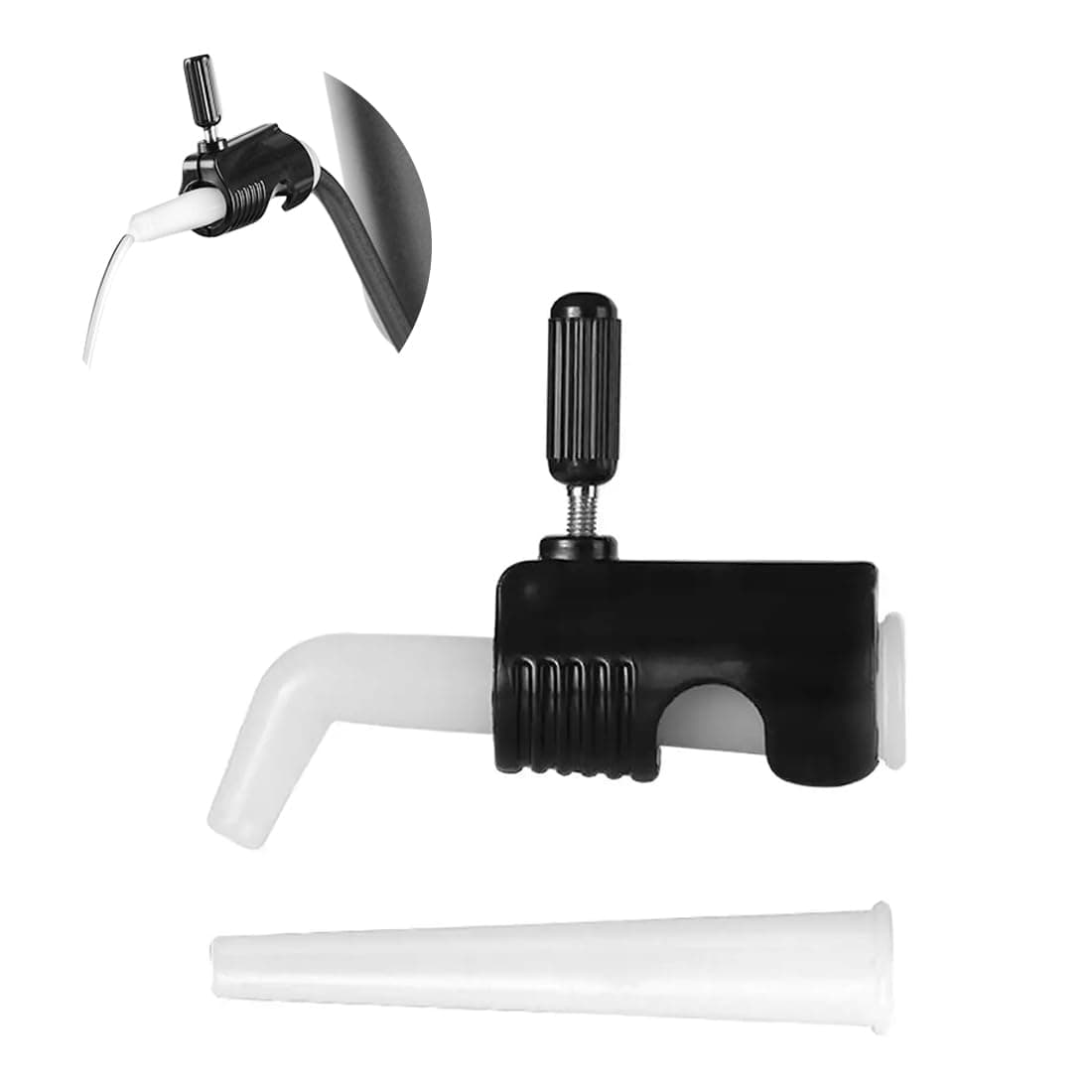 Pour Over Coffee Kettle Drip-Spout - Drip Coffee Maker Accessories Long Spout Adapter Adjustable Flow Pourers Silicone Coffee Pot Extended Nozzle for Electric Coffee Kettle Gooseneck Kettle