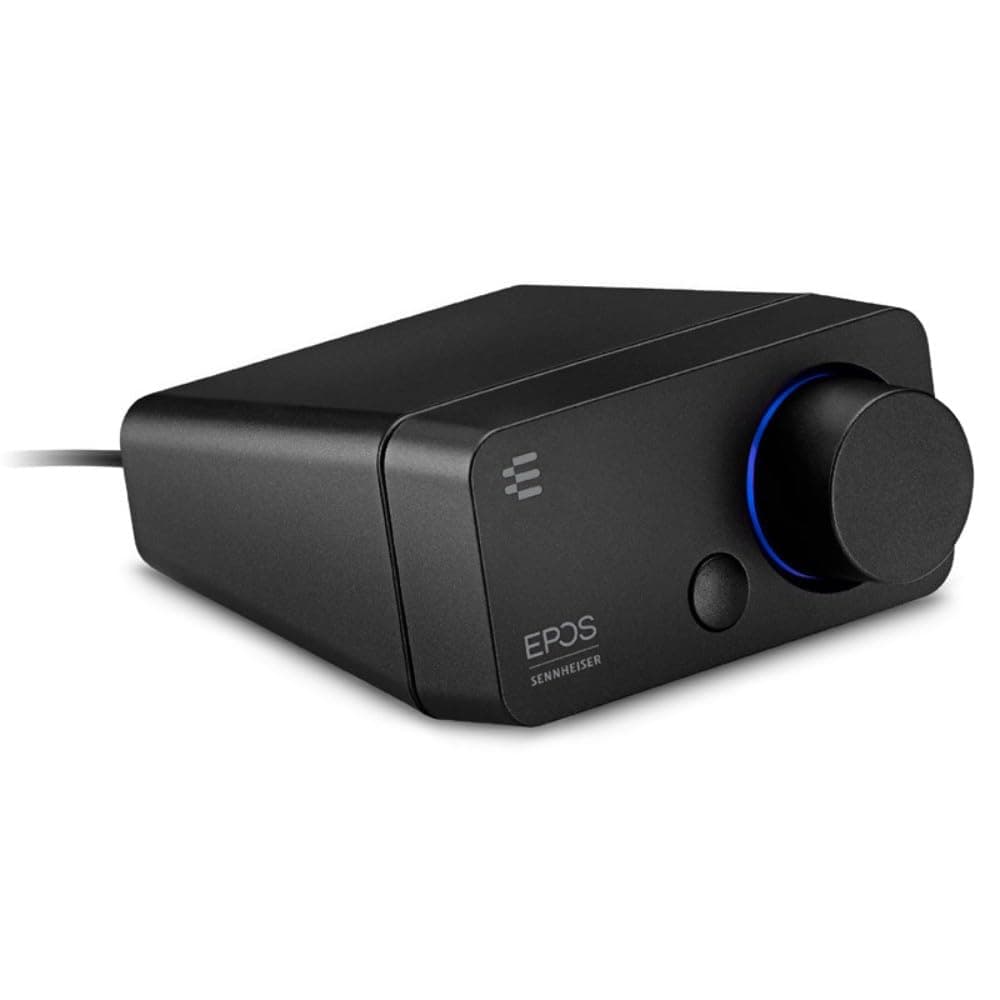 Gsx 300 External Computer Sound Card High Resolution Stereo & 7.1 Surround Sound Led Volume Dial, Customizable Smart Button Windows 10 Synchronized Black Edition, 1000201