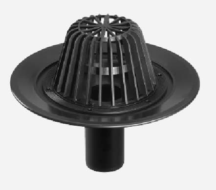 Upmann Vertical or Horizontal Flat Roof Drain DN 50 / 70 / 100 with Leaf Catch