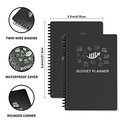 Budget Planner - Monthly Finance Organizer with Expense Tracker Notebook to Manage Your Money Effectively, Undated Finance Planner/Account Book, Start Anytimem,A5(8.6x5.9 inchs),100gsm Paper - Sliver
