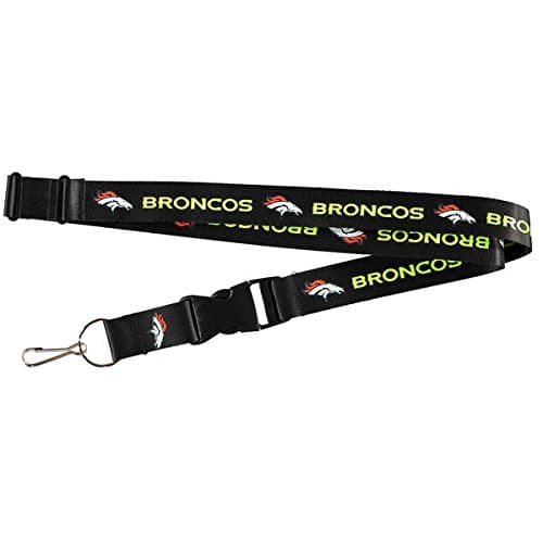 Denver Broncos Lanyard, Black Neon