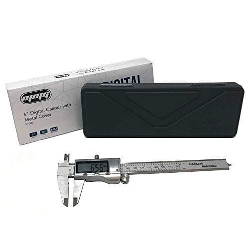 MMG Electronic Digital Caliper Range 0-150mm / 0-6 inches, Stainless Steel with Extra Large LCD Screen, Display Inch/Fractional Inch/Millimeters