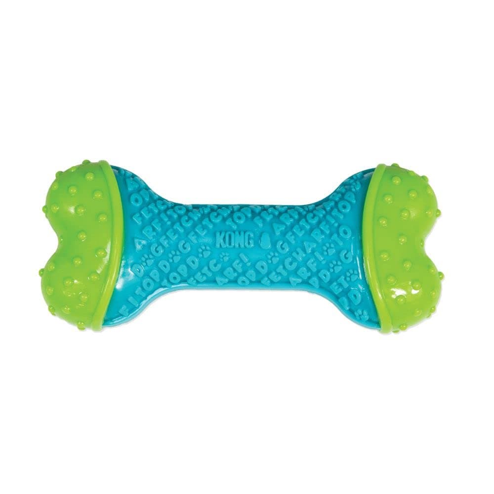 CoreStrength Bone Dog Toy, Long-Lasting, Multi-Layered Chew Toy, Textures Help Clean Teeth & Gums, Reduces Boredom, Durable, Extra Tough Dog Toy for Chewing, Tossing, Retrieving, Small/Medium