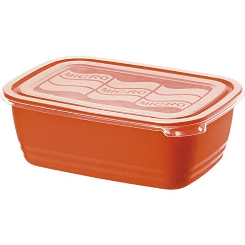 Rotho, Eco, Microwave can 1.9 l, Plastic (PP) BPA-free, red/transparent, 1,9l (23,4 x 16,2 x 8,1 cm)