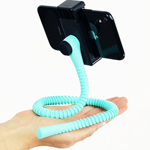 GekkoStick (Light Blue) Bluetooth Flexible Selfie Stick Tripod with Wireless Remote for iPhone/Android/Samsung Galaxy