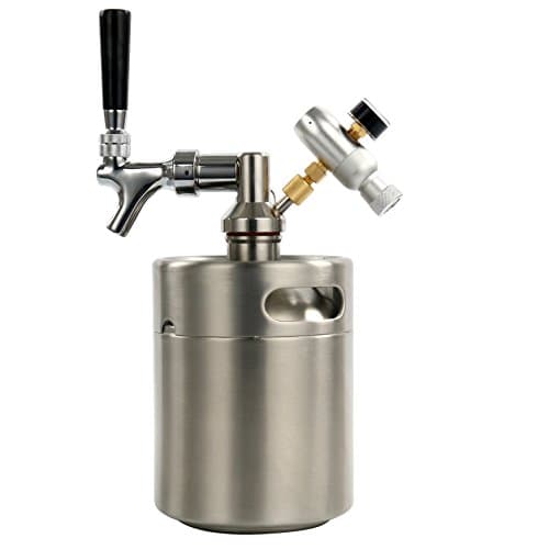 64 oz Homebrew Keg System Kit for Home Brew Beer - with a Beer Dispensor, Mini CO2 Regulator and a 64 Ounce Stainless Steel Keg