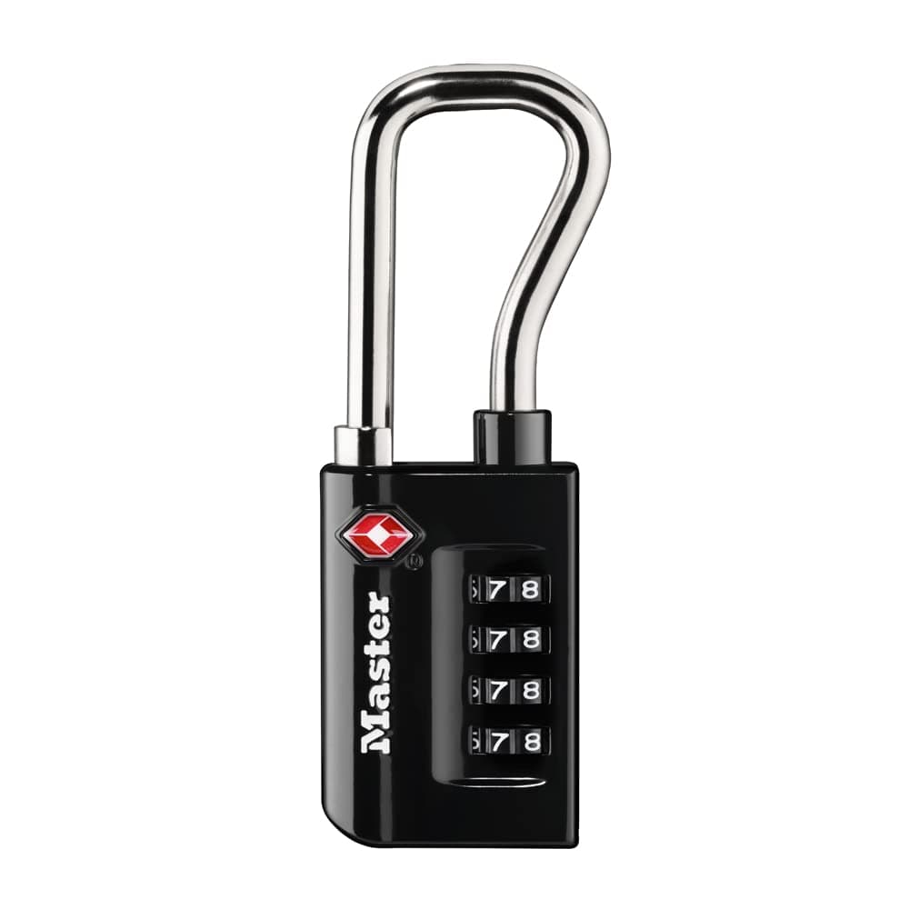 Padlock, Set Your Own Combination TSA Accepted Luggage Lock, 1-5/16 in. Wide, 4696D, Black