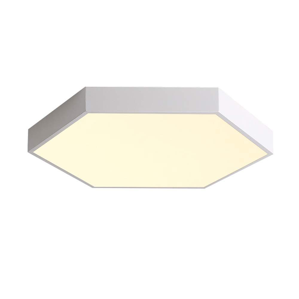 VinDeng Hexagon Ultra-Thin LED Ceiling Light Flush Mount, 18W 12 inch Colorful Metal Ceiling lamp Modern with Acrylic for Hallway Balcony Foyer-White Warm White