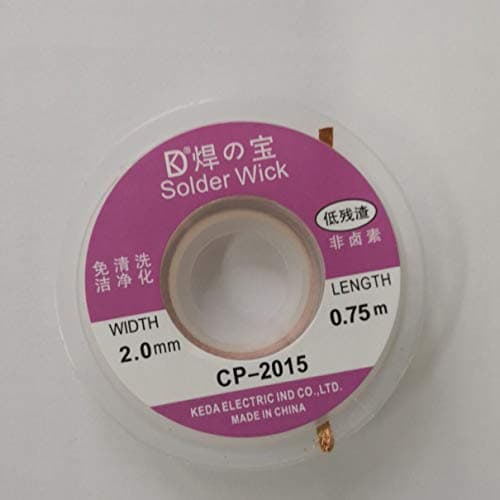 CP-2015 2.0MM Solder Wick Remover Desoldering Braid Wire Sucker Cable Soldering Remover Wick Accessory 0.75m