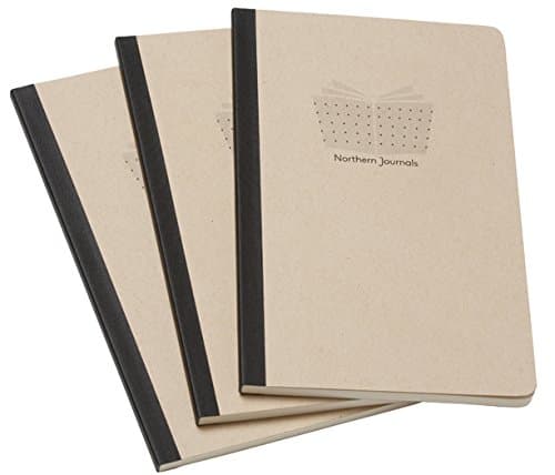 Northern Journals/Notebooks, 3 Pack, 96 Dot Grid Pages, Acid Free Sheets, 5x8 | Made in USA-Brooklyn, New York | Lowest price ever | 64% off manufaturer suggested price