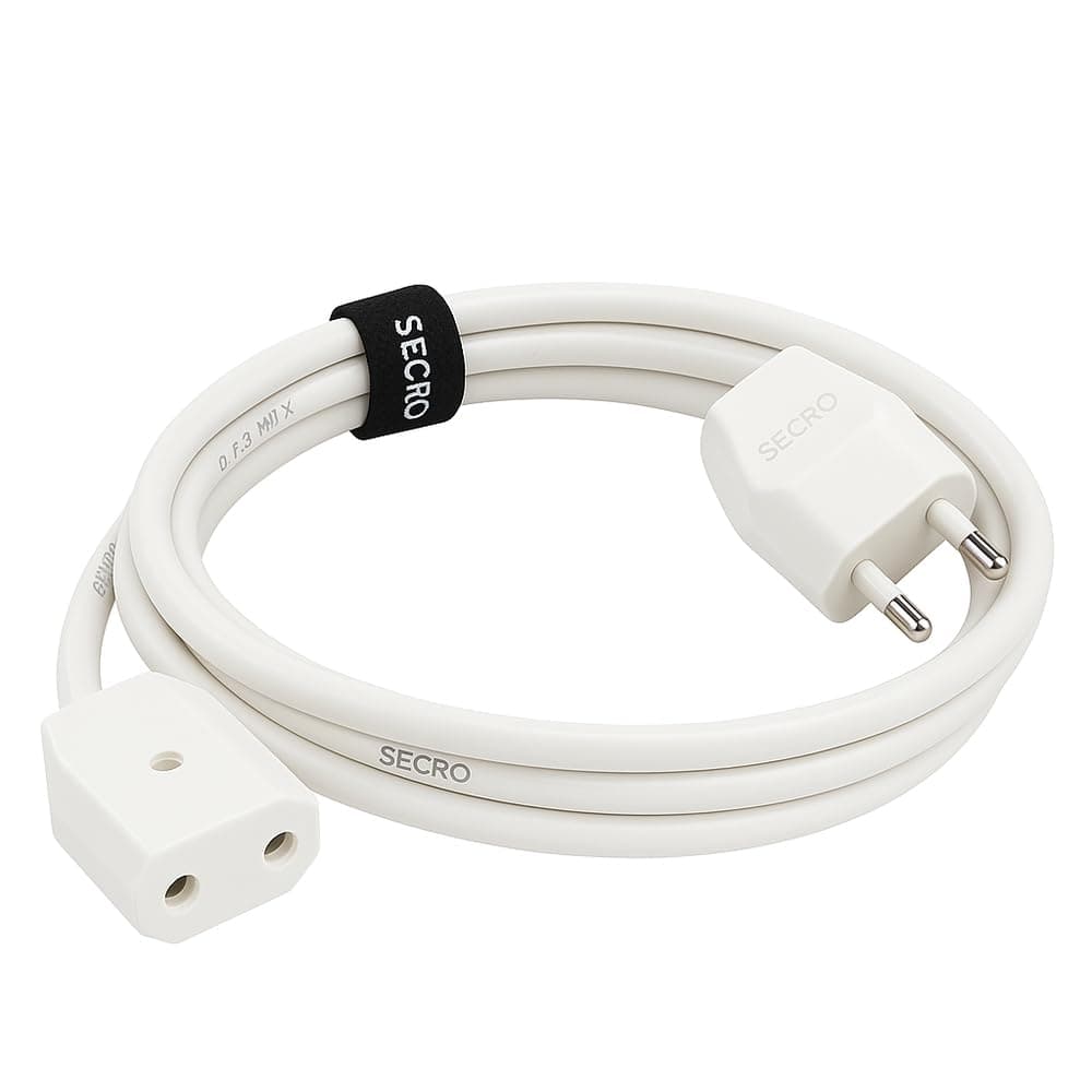 - SeCro 2-Pin Flexible Male-Female Socket, Round Wire, Extension Cord for Multipurpose Use,Festive Decorations,Diwali,Christmas,etc (2 Meter)