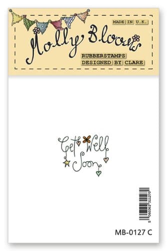 Molly BloomsRubber Stamp - Get Well Soon (text)