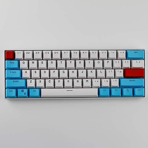 CSJD Keycap, 61-Key Mechanical Keyboard Keycap PBT Transparent Keycap 60% Keycap GH60 Keycap,B