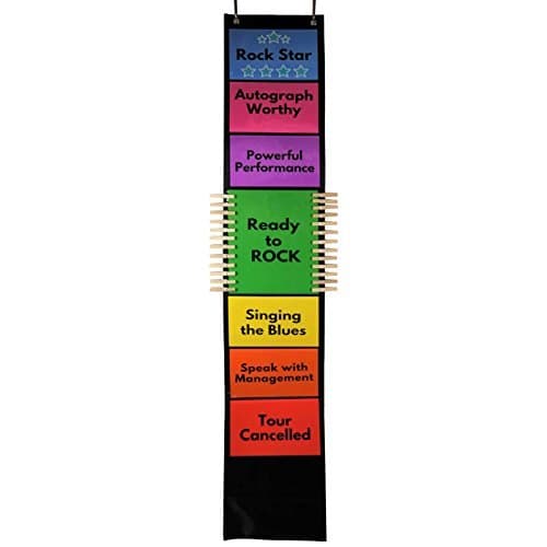 Behavior Clip Chart for Classroom Management – Teaching Supplies Suitable for Preschool, Child Care, or Homeschool – Track and Reward Good Behavior (Black)