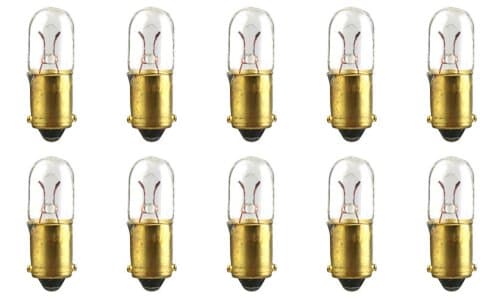 CECIndustries #47 Bulbs, 6.3, 0.945 W, BA9s Base, T-3.25 shape (Box of 10)