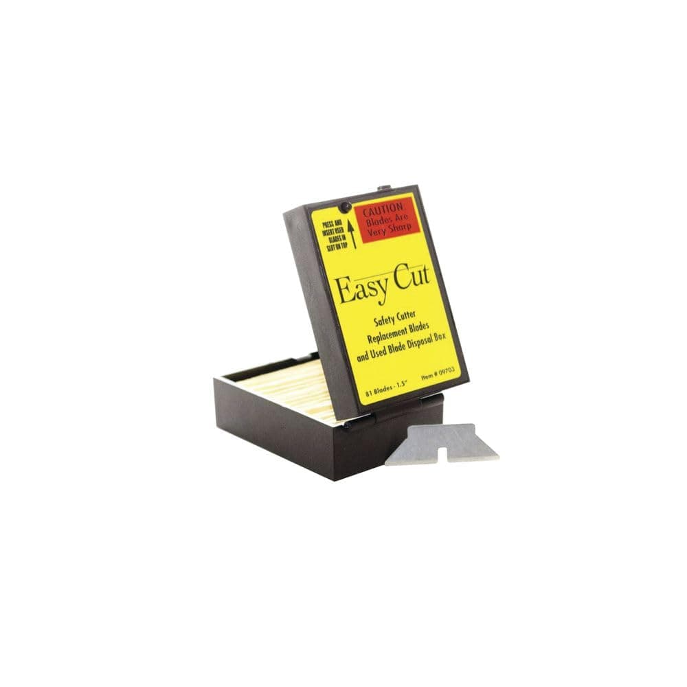 81 Easy Cut/EZ Replacement Blades for 1000, 1500, 2000 and 4000 Safety Box Cutters/Knives - Includes Disposal Unit