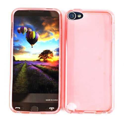 IMAGE RUBBER SKIN SILICON TPU FOR APPLE IPOD ITOUCH 5 TRANS PINK 014