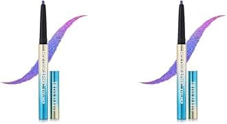 SWISS BEAUTY Holographic Shimmery Pencil Eyeliner | Waterproof, Smudge Proof, Long Lasting Eyeliner With Easy Application | Shade- Milky Way, 0.2G (Pack Of 2),Black
