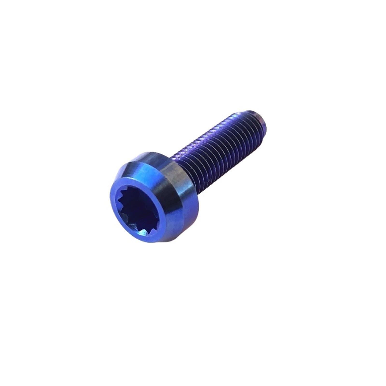Compatible With 6Pcs Titanium BBS Split Rim Bolts M7*24 Mm 12 Point Hea D Screw Ti6Al4V Two-Piece Three Pieces Wheel Hub Ti Fastener(Blue,M7x24)