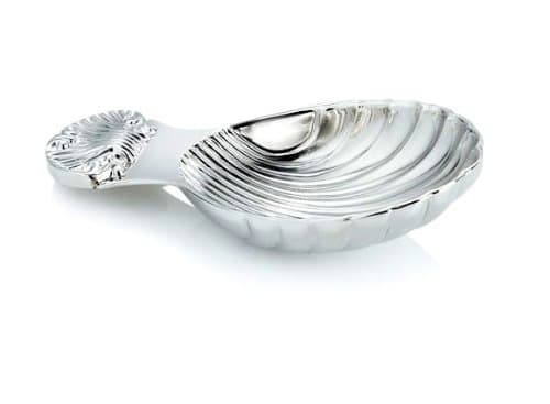 Silver Plated Shell Design Tea Caddy Spoon