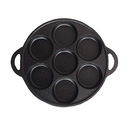 GUUQA Cast Iron Pan Egg Burger Pot Seven-hole Fried Egg Pot Egg Dumpling Pan