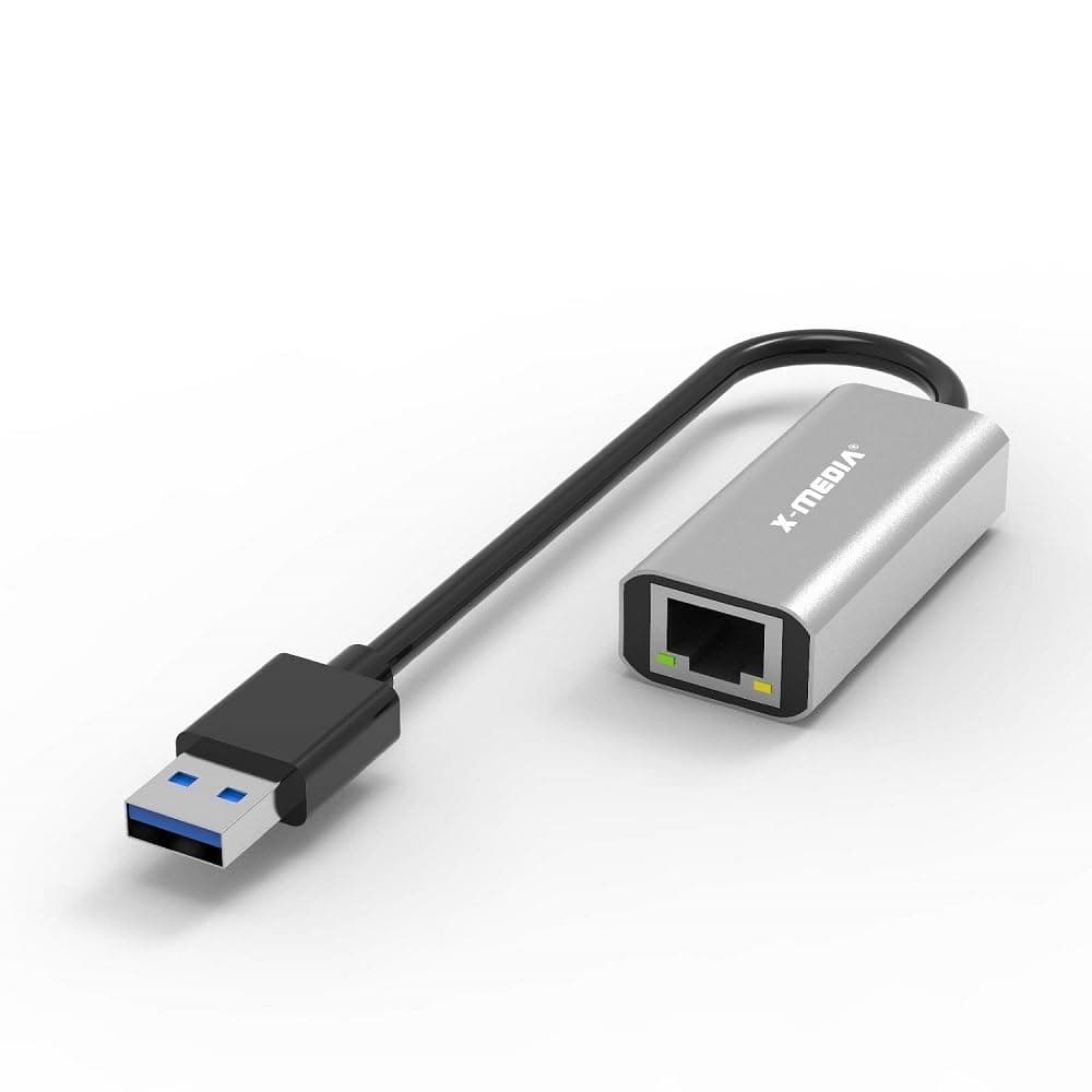 X-MEDIA XM-UE3000 USB 3.0 Type-A 10/100/1000Mbps Gigabit Ethernet LAN Network Adapter | Plug & Play | Realtek RTL8153 Chipset | Windows 11 & Linux Supported