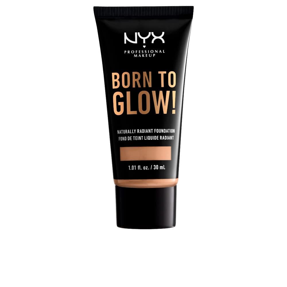 NYX Professional Makeup Born to Glow Radiant Foundation, Iridescent Finish, Buildable Medium Coverage, Vegan Formula
