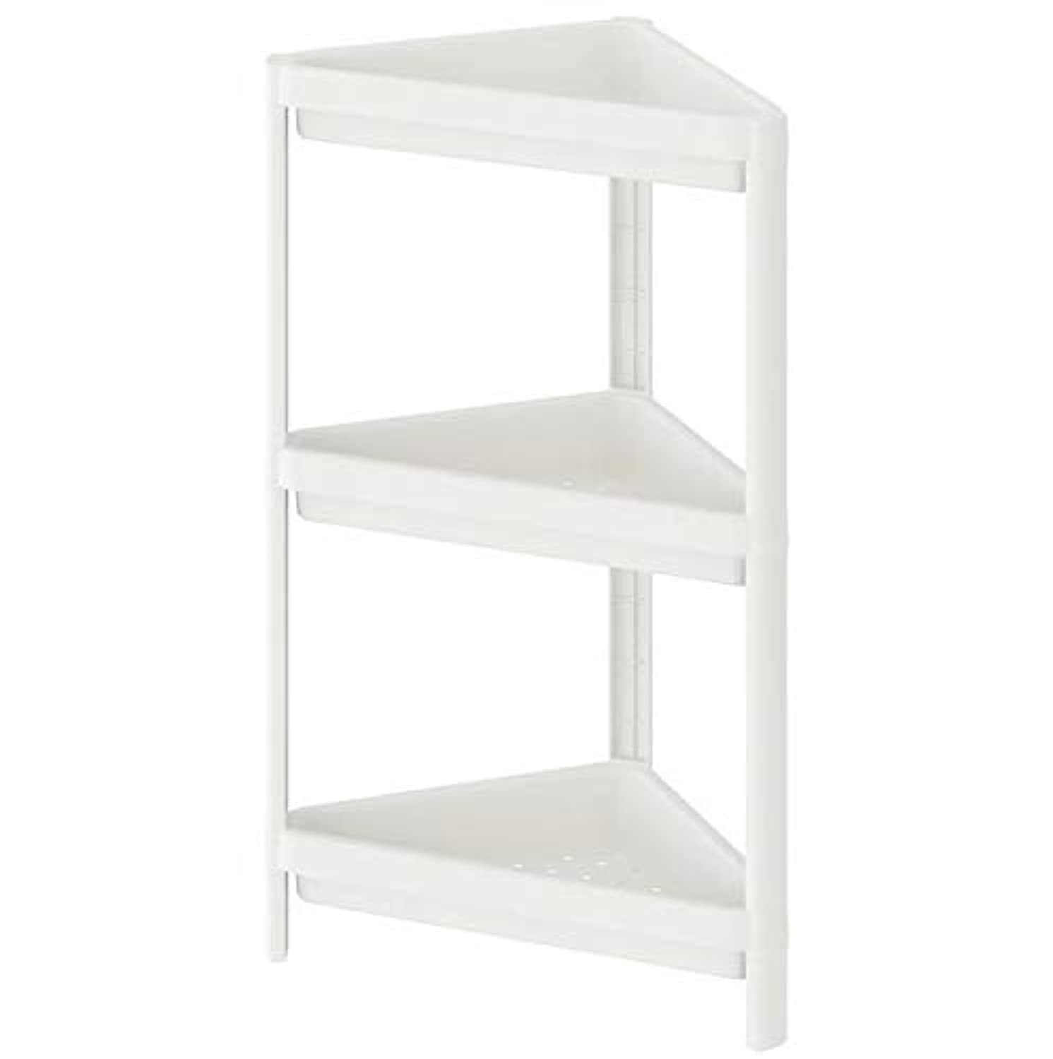 Rubik Corner Shelf Bathroom Storage Organizer (33x33x71cm) White