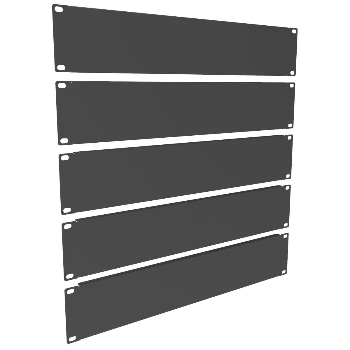 5 Pack of 2U Blank Panel - Metal Server Rack Panel for 19in Server Rack Cabinet or Enclosure, Black (2UBP5PC)