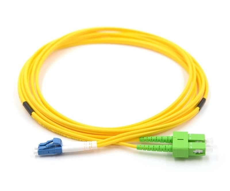 LC/UPC-SC/APC Singlemode 9/125 Duplex LSZH Fiber Optic Patch Cord (5M)