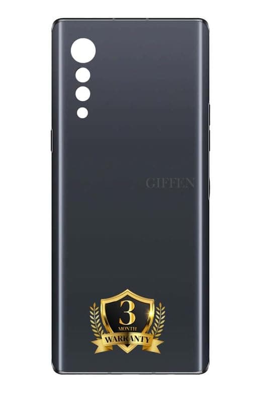 GIFFEN® 100% OG Mobile Back Panel Back Glass Compatible with LG Velvet 5G (Aurara Grey-Black) | with Logo & 3 Months Warranty