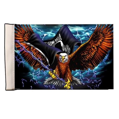 Where This Flag Flies Quality 6" x 9" Motorcycle Biker POW Eagle Flag FLA-0007