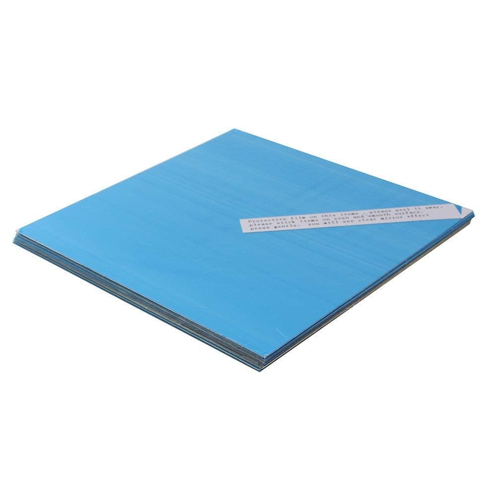 Wall Mirror Stickers Set, 16 PCS Self-Adhesive Plastic Flexible Square Decorative Mirrors Tile Silver Sticker for Glass Mirror DIY Home Art Room Decor Foil (15 x 15cm, 5.9’’x5.9’’)