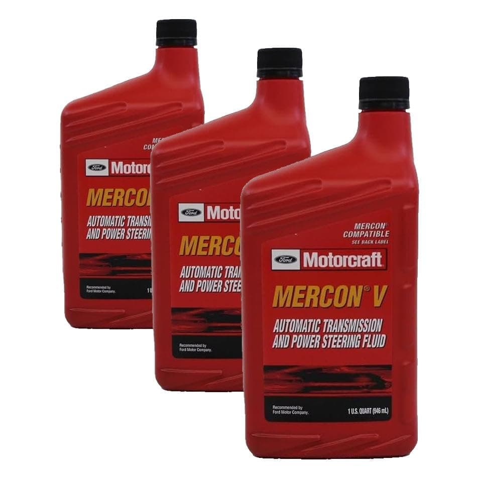 Ford Genuine Ford XT-5-QMC MERCON-V Automatic Transmission and Power Steering Fluid - 16 oz. (Pack of 3)