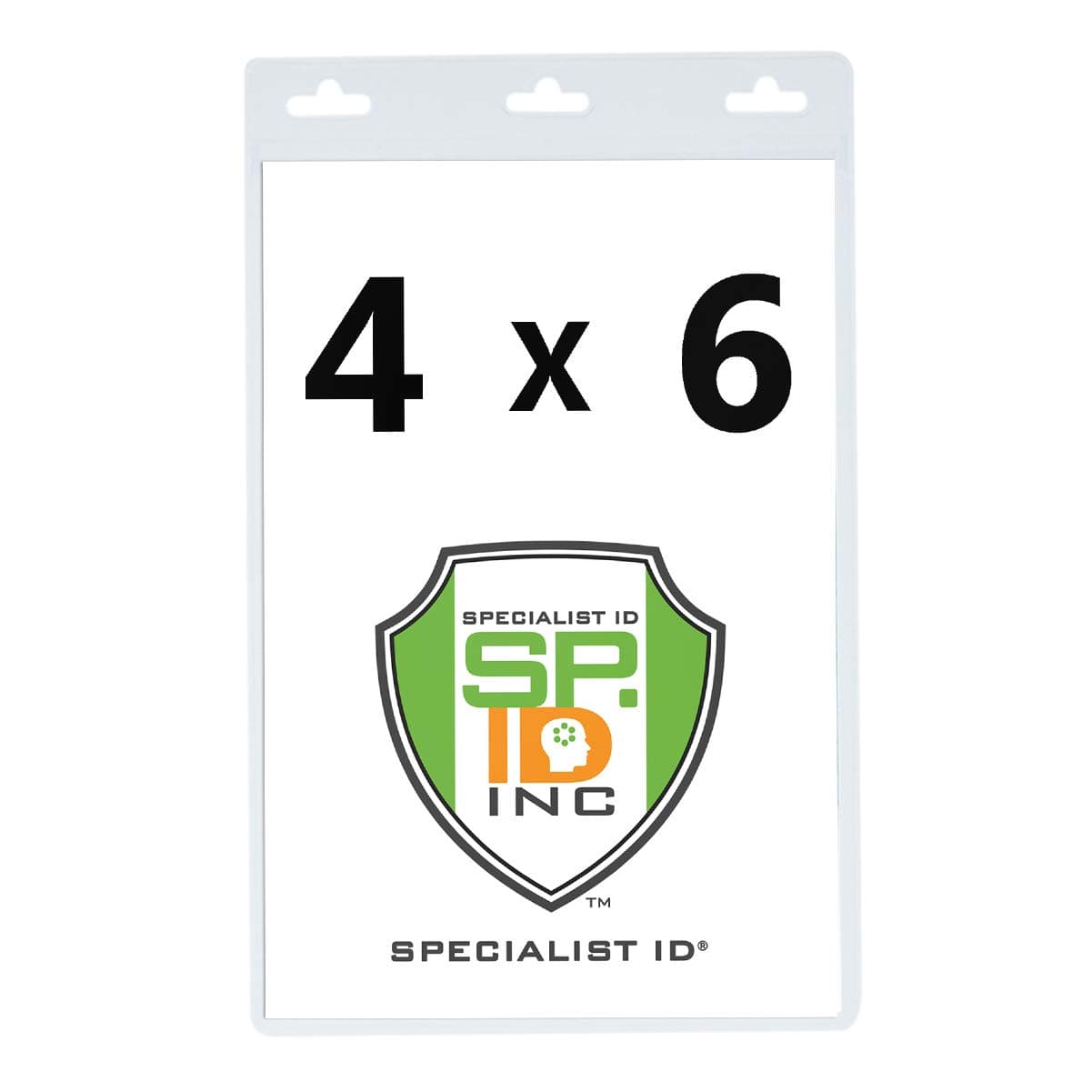 10 Pack - Vertical Oversized 4X6 Vinyl ID Badge Holder - for Extra Large Credentials and Tickets XL46V by Specialist ID
