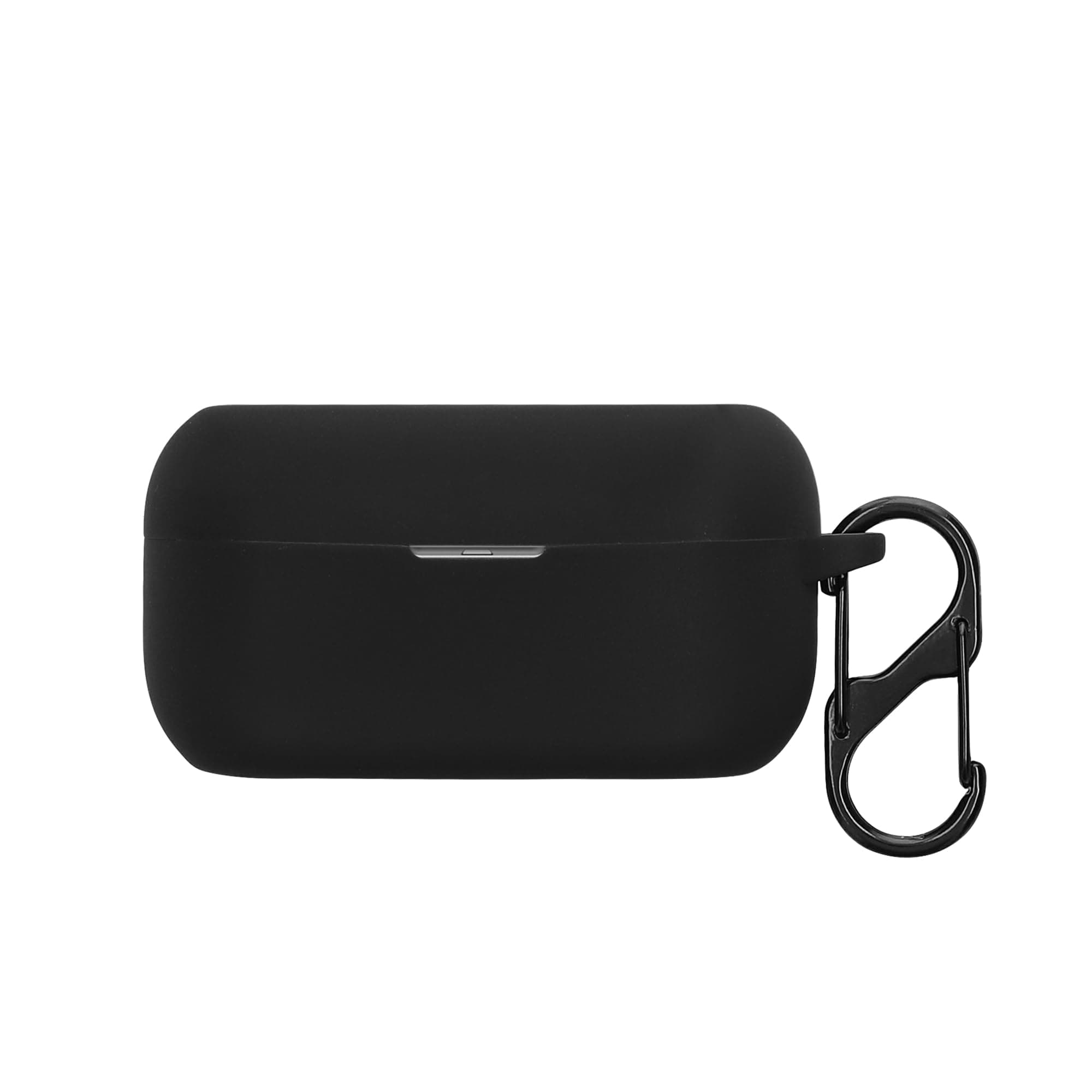 kwmobile Silicone Cover Compatible with Technics EAH-AZ60M2 - Case Cover Stick-On Skin with Clip - Black