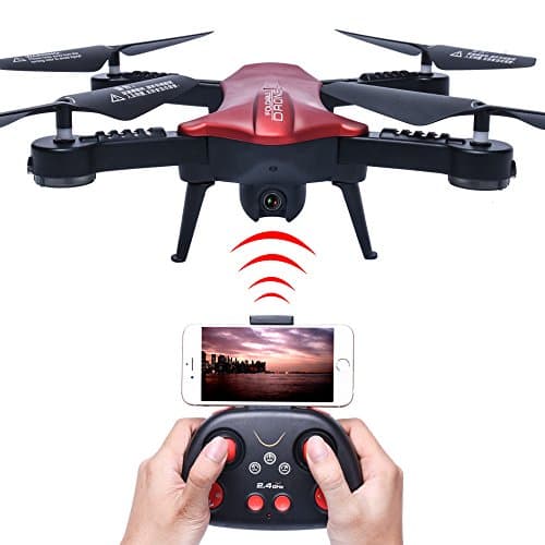 Foldable RC Drone, KINGBOT L6060 WiFi FPV PocketQuadcopter with 2.4GHz 6-Axis Gyro Wide Angle 720P HD Camera Arm Altitude Hold RC Drone