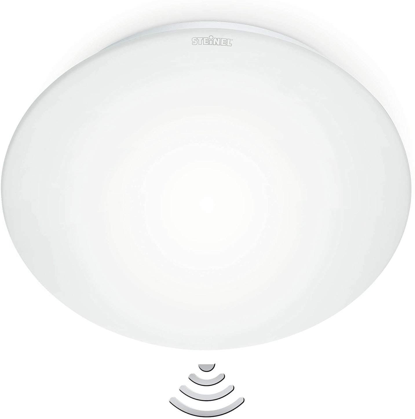 SteinelRS 16 L - sensor switched indoor lamp, 360° high-frequency motion sensor, 8m range, opal glass, E27 socket, 60 W