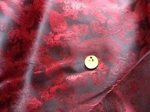 Paisley Jacquard Dress Lining in deep red