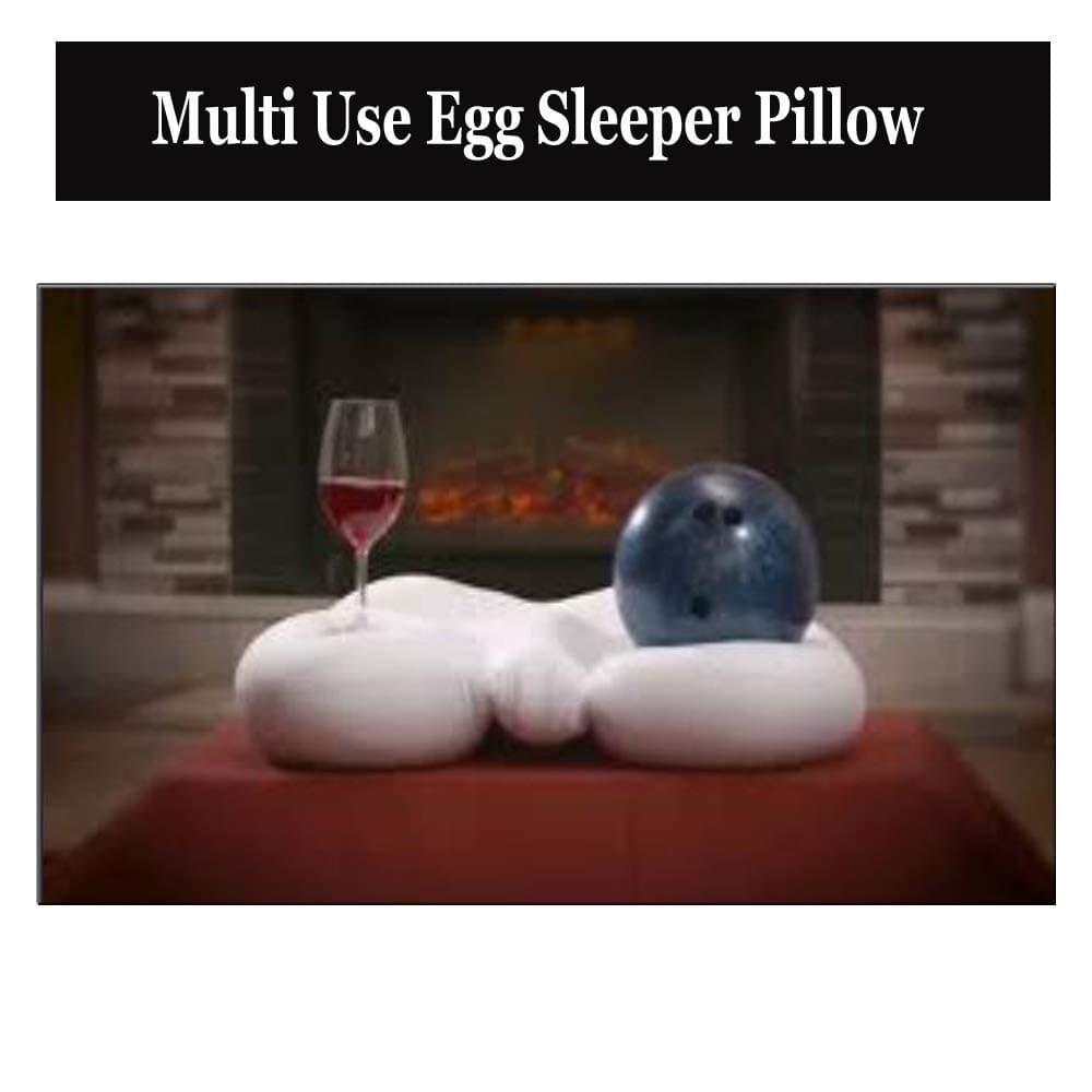 FAB Innovations Soft Breathable Neck Egg Sleeper Pillow, 1 Piece (White)