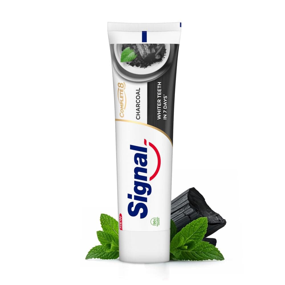 Complete 8 Nature Elements Toothpaste, Charcoal, for whiter teeth in 7 days*, 75ml