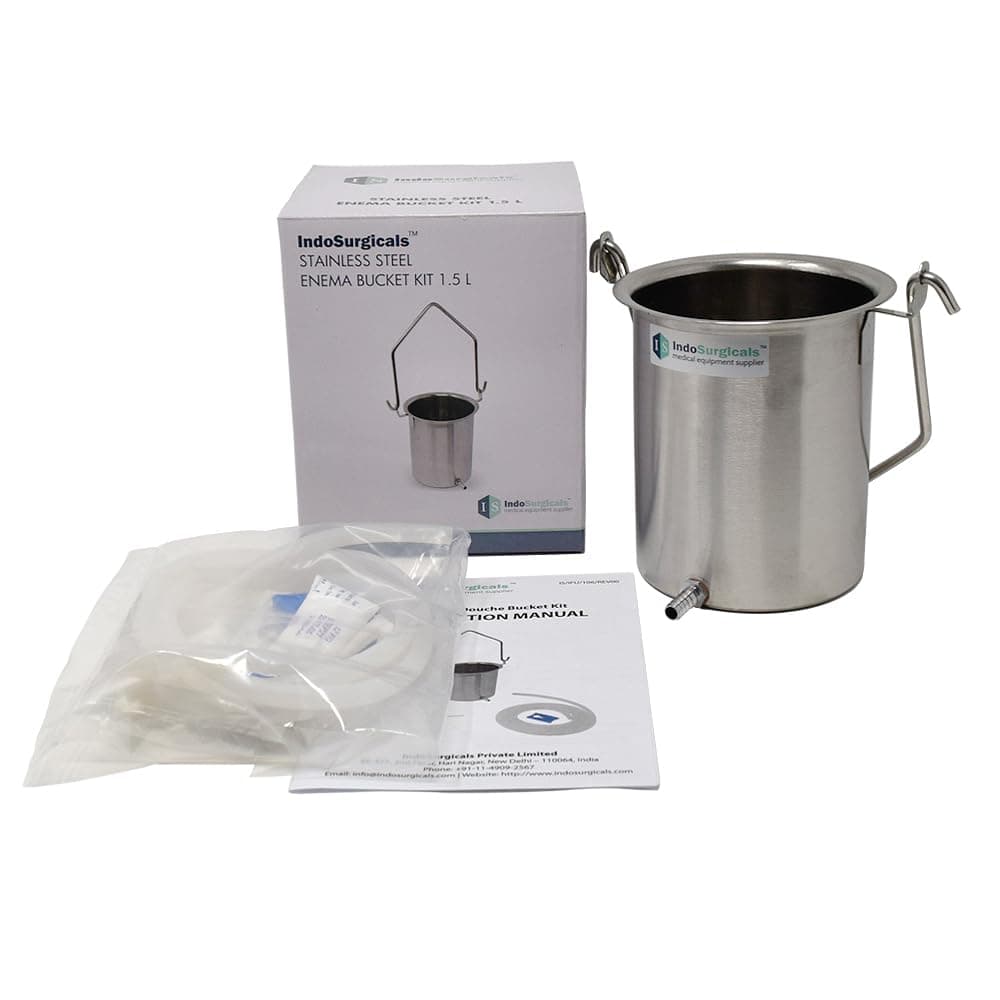 IS IndoSurgicals ステンレススチール浣腸バケツキット -1.5L